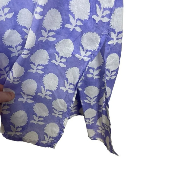 Roberta Roller Rabbit Geometric Embroidered Cotton Tunic Top in Lavender Size M - Picture 5 of 10